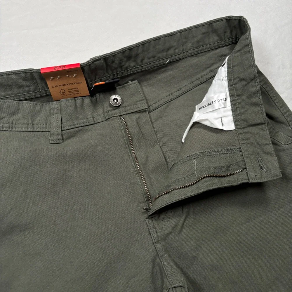 Eddie Bauer Pants Mens 34x32 Canvas Utility Pant Green Specialty Dyed